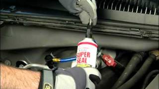 How to Repair a Vehicle AC Leak with R134a Super Seal [upl. by Yenttihw]