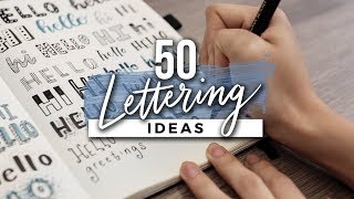 50 Hand Lettering Ideas Easy Ways to Change Up Your Writing Style [upl. by Adehsar]