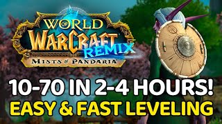 LEVEL 1070 IN JUST 24 HOURS  THIS METHOD IS CRAZY Easy amp Fast  MoP Remix Leveling Guide [upl. by Hanzelin931]