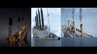 FAST 2x  Real Time Sinking Titanic Lusitania and Britannic Sped Up [upl. by Enitnelav]