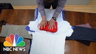 Bundle Packing For Wrinkle Free Clothes  CarryOn  NBC News [upl. by Nirrac]