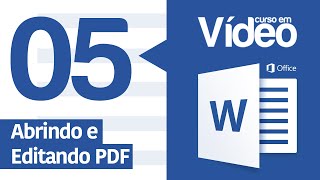 Curso Word 05  Abrindo e Editando PDF no Word 2016 [upl. by Accissej]