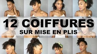 12 Coiffures Simples et Rapides Sur Cheveux Bouclés  Crépus Flexirods [upl. by Heinrik]