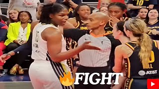 😡ANGRY Caitlin Clark RUSHES to Rescue as Aliyah Boston Faces Heated Exchange Wings Player🔥 [upl. by Nirrol851]