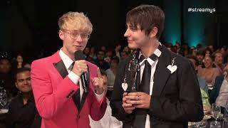 Sam and Colby Accept Unscripted Series  2023 Streamy Awards [upl. by Malory]