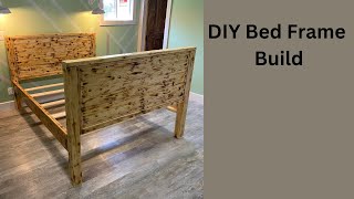 DIY Bed Frame Build  diy diyproject basementremodel diybed [upl. by Atnad963]