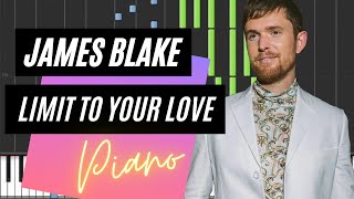 Limit To Your Love  James Blake Piano Tutorial  Chords [upl. by Lauretta]