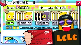 i SPENT 65705 to HACK Summer Pack SOO MANY FREE HUGES Pet Sim 99 [upl. by Gilliam288]