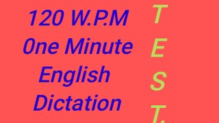 120wpm per Minute English Dictation Shorthand Dictation [upl. by Alleinad]