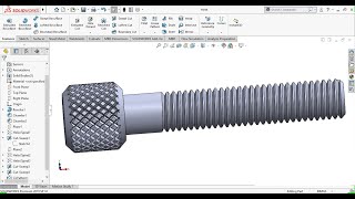 Solidworks advanced tutorials 103  How to make knurling in solidworks [upl. by Finer]