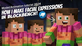 How To Make Facial Expressions For Minecraft Animations  Blockbench Tutorial 2024 [upl. by Jobey843]