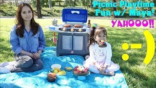 Kitchen Playset Cooking Food Pretend Play Barbecue Grill Set Assembling amp Playtime Picnic Day [upl. by Mahoney]