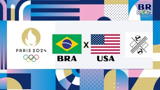 BRASIL X EUA AO VIVO COM IMAGENS  OLIMPÍADAS PARIS 2024  VÔLEI FEMININO SEMIFINAL [upl. by Airret160]