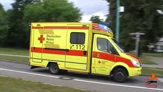 German ambulances and other EMS vehicles responding [upl. by Anaeg]