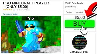 HIRING A PRO MINECRAFT PLAYER FOR 5 [upl. by Adnot901]