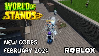 Roblox World Of Stands New Codes February 2024 [upl. by Ahsiruam648]