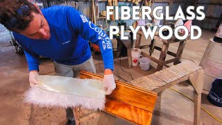 How to FIBERGLASS over PLYWOOD Do it the RIGHT WAY the FIRST time Step by Step DIY fiberglassing [upl. by Ruomyes]