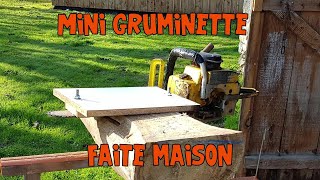 Gruminette Faite Maison  faire des planches a la tronçonneuse Chainsaw Mill [upl. by Torrin520]