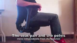 Kinnarps 9000 desk chair freefloat function demo [upl. by Artinahs]