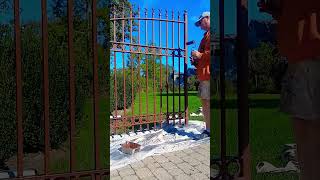 Priming metal cemetery gates metalpaint metalpainting rustoleum [upl. by Semadar]