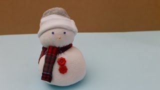 Easy craft How to make a sock snowman [upl. by Sisak36]