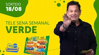 SORTEIO da TELE SENA SEMANAL VERDE 18082024 [upl. by Hays]