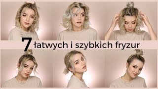 7 ŁATWYCH I SZYBKICH FRYZUR NA LATO 💁🏼 [upl. by Enorej127]