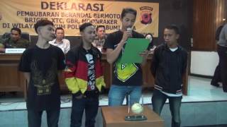 Deklarasi Pembubaran Geng Motor BRIGEZXTCGBRMOONRAKER di Kota Sukabumi [upl. by Yderf602]