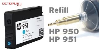 Refill HP 950 HP 951 cartridges with QUFill refill tool [upl. by Alleram]