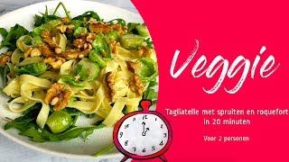 Tagliatelle met SPRUITEN en roquefortsaus in 20 minuten [upl. by Sorac]