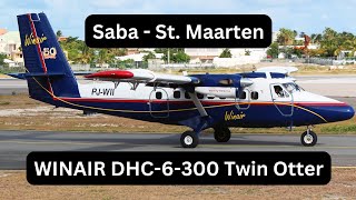 TRIPREPORT  WINAIR DHC6 Saba  St Maarten [upl. by Lertnahs595]