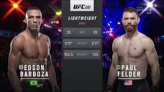 Edson Barboza vs Paul Felder [upl. by Grubman348]