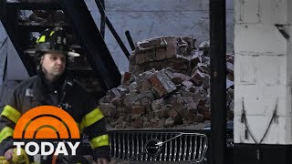 Video shows NYC parking garage collapse that killed 1 injured 5 [upl. by Nerw]