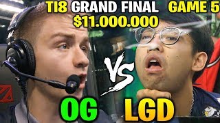 OG vs LGD GRAND FINAL TI8  SHOCKED TI CHAMPION IS HERE GAME 5 [upl. by Rosamund]