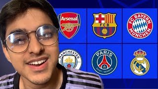 UCL QUARTER FINALS DRAW LIVE REACTION [upl. by Atinreb220]