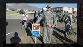 2012 Bataan Memorial Death March  Mile Markers [upl. by Bocoj]