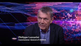 quotWhen will this endquot UNRWA CommissionerGeneral Philippe Lazzarini on BBC HARDtalk [upl. by Zere]