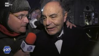 Enrico Lucci alla prima della Scala di Milano  Quelli che il calcio 08122019 [upl. by Colinson]