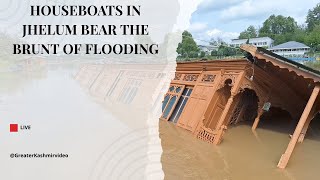 Houseboats in Jhelum bear the brunt of flooding [upl. by Ohs]