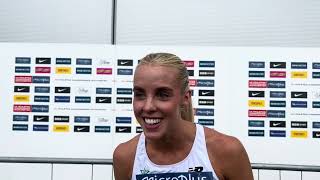 Keely Hodgkinson shares her thoughts on Athing Mu not making the US Olympic 800m team [upl. by Hopfinger80]