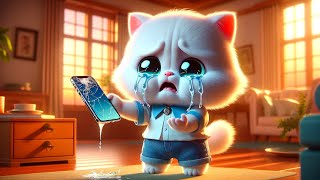 Cute Cat Broke His Phone😿 ai cat aiimages cute [upl. by Temp778]