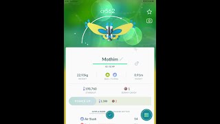 Shiny Burmy evolution to Mothim in Pokemon go Shorts [upl. by Asetal]