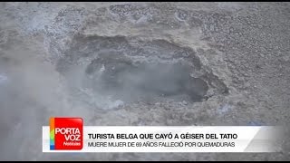 Muere turista Belga por graves heridas al caer en uno de los géiser del Tatio [upl. by Ennovyahs]