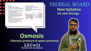 Osmosis  Osmotic pressure  water potential  class 11 [upl. by Oflodor258]