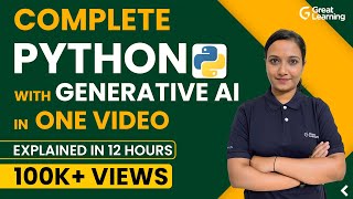 Python Tutorial with Gen AI for 2024  Python for Beginners  Python full course [upl. by Eliam]