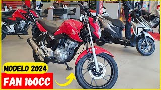 HONDA FAN 160CC VERMELHA 2024 PREÇO ATUALIZADO [upl. by Letti]