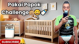 Pakai Popok Pampers Challenge 24 Jam Jadi Bayi 😀🍼 [upl. by Stickney]