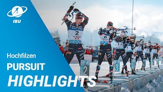 World Cup 2324 Hochfilzen Men Pursuit Highlights [upl. by Ahoufe]