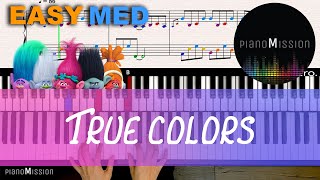 Real Piano Tutorial TRUE COLORSTrolls with music FollowUp Tutorial [upl. by Ahearn]