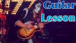 Plaster Caster  KISS Guitar Lesson  Solo [upl. by Nomma564]